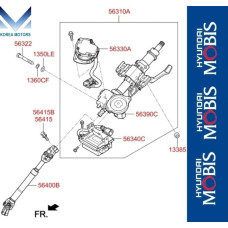 mobis column assy-steering kia sportage 2015-18